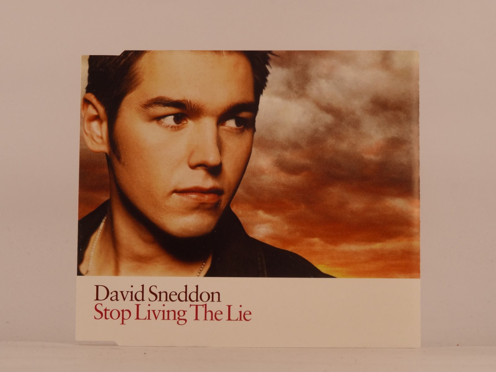 DAVID SNEDDON STOP LIVING THE LIE (L18) 3 Track CD Single including Picture Slee