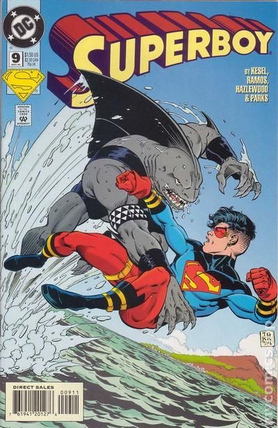Superboy #9D VF 1994 Immagine Stock 1° App completa. Squalo Re