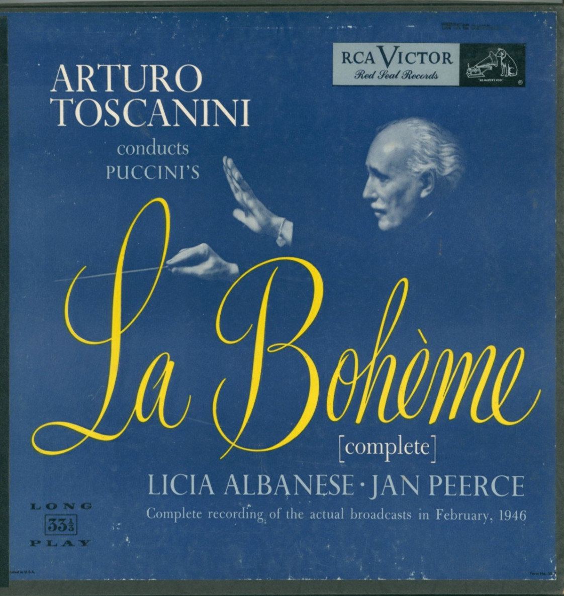 Puccini La Boheme Toscanini Albanese Peerce RCA Victor LM-6006 2 LP Box Set