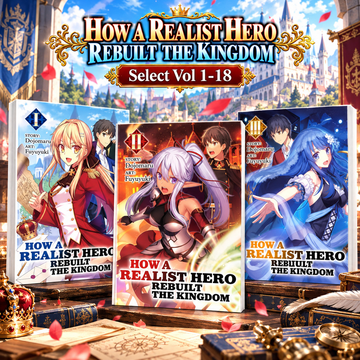 Come un eroe realista ricostruito il regno Select Vol 1-18 Dojyomaru romanzo inglese