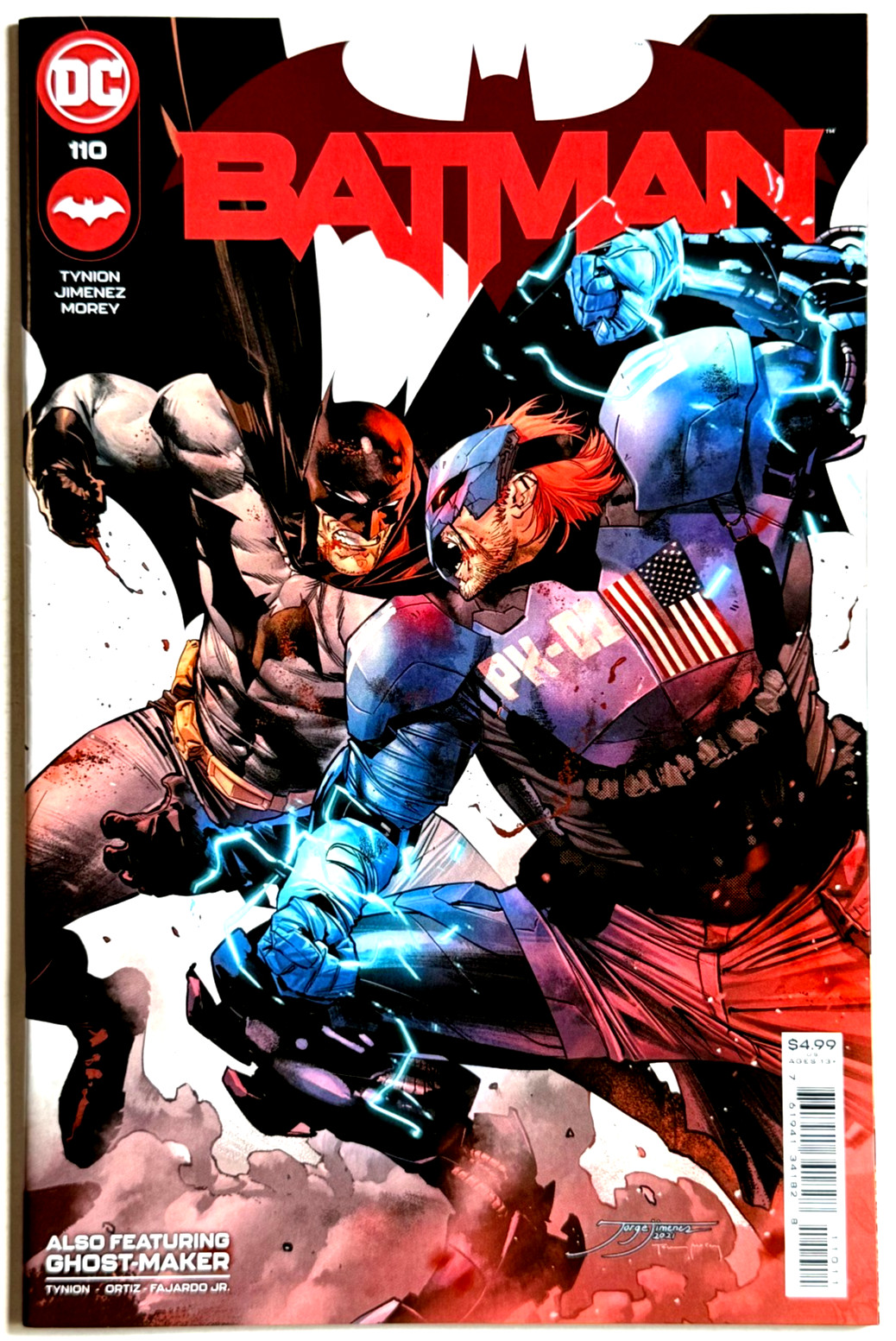 BATMAN #110 CVR A JORGE JIMENEZ 2021 DC PEACEKEEPER-01 GHOST-MAKER NM