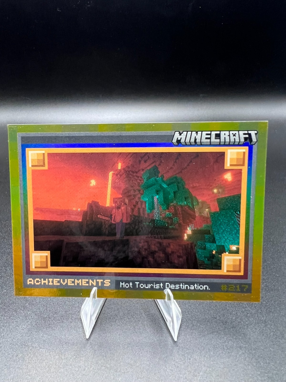 2024 Panini Minecraft Trading Card Achievements #217 SSP 74/99 Gold Foil