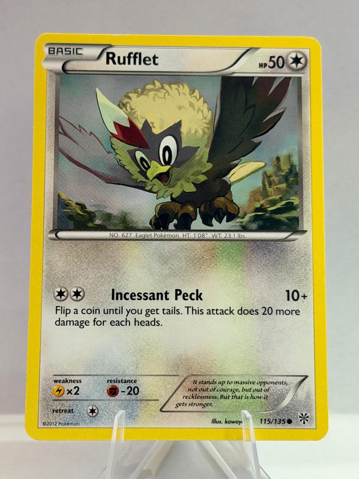 Rufflet 115/135 Pokemon Tempesta di Plasma Comune Giocato Leggermente