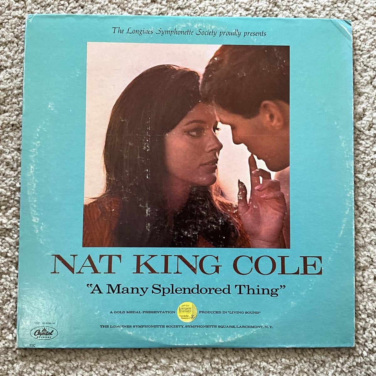 Nat King Cole A Many Splendored Thing Vinyl LP Capitol Records 117C