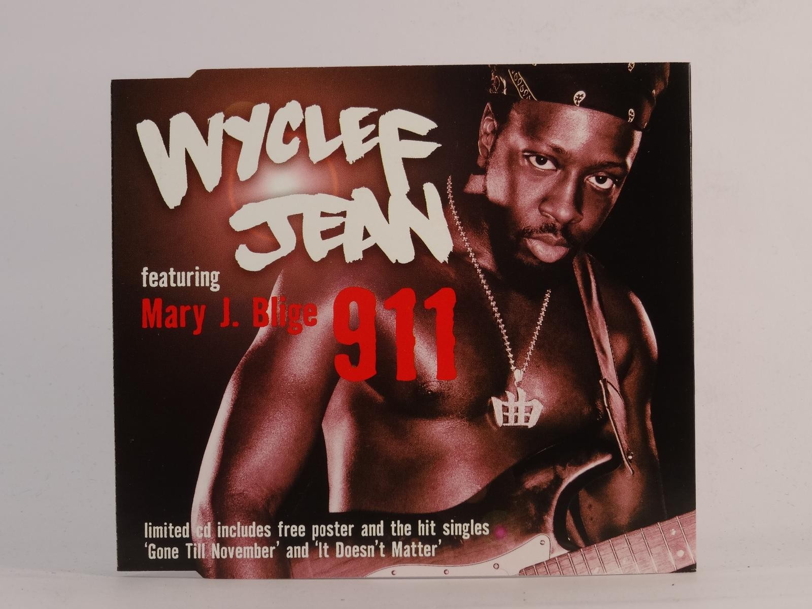 WYCLEF JEAN FT MARY J. BLIGE 911 (J63) 3 Track CD Single including Picture Sleev