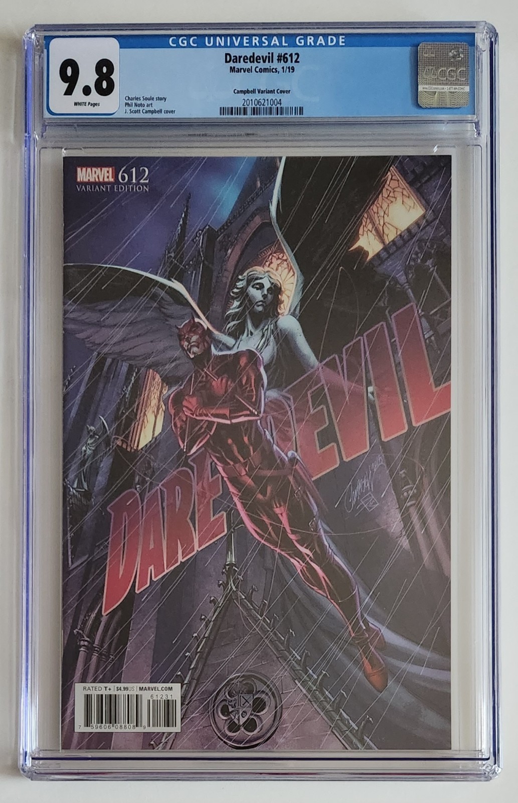 Daredevil #612 CGC 9.8 1:100 J Scott Campbell Variant Marvel Comics 2019