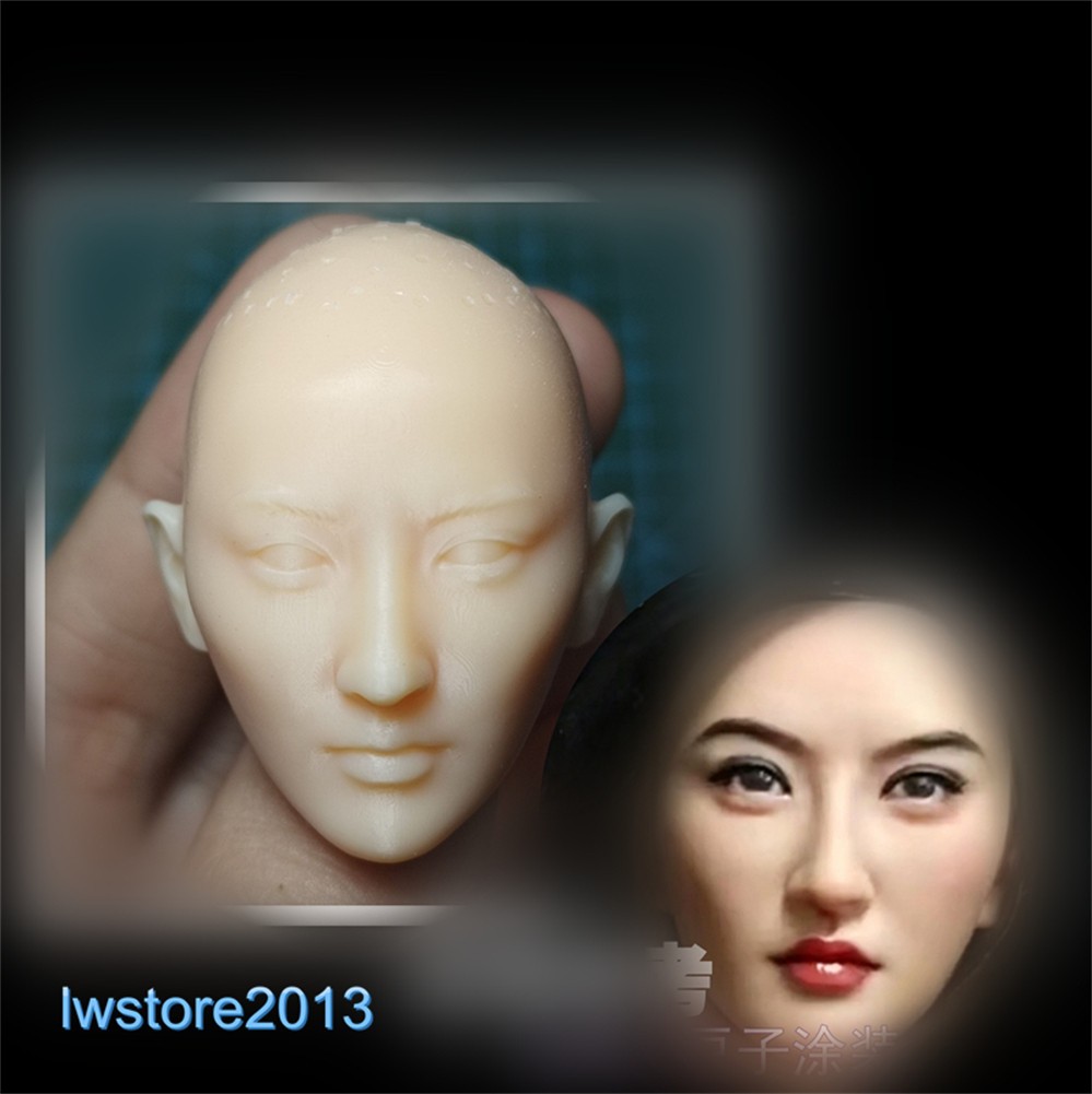 Scultura testa di ragazza di bellezza 1/6 1/12 1/18 per corpo figura femminile 12" 6" 3,75" 235GZ