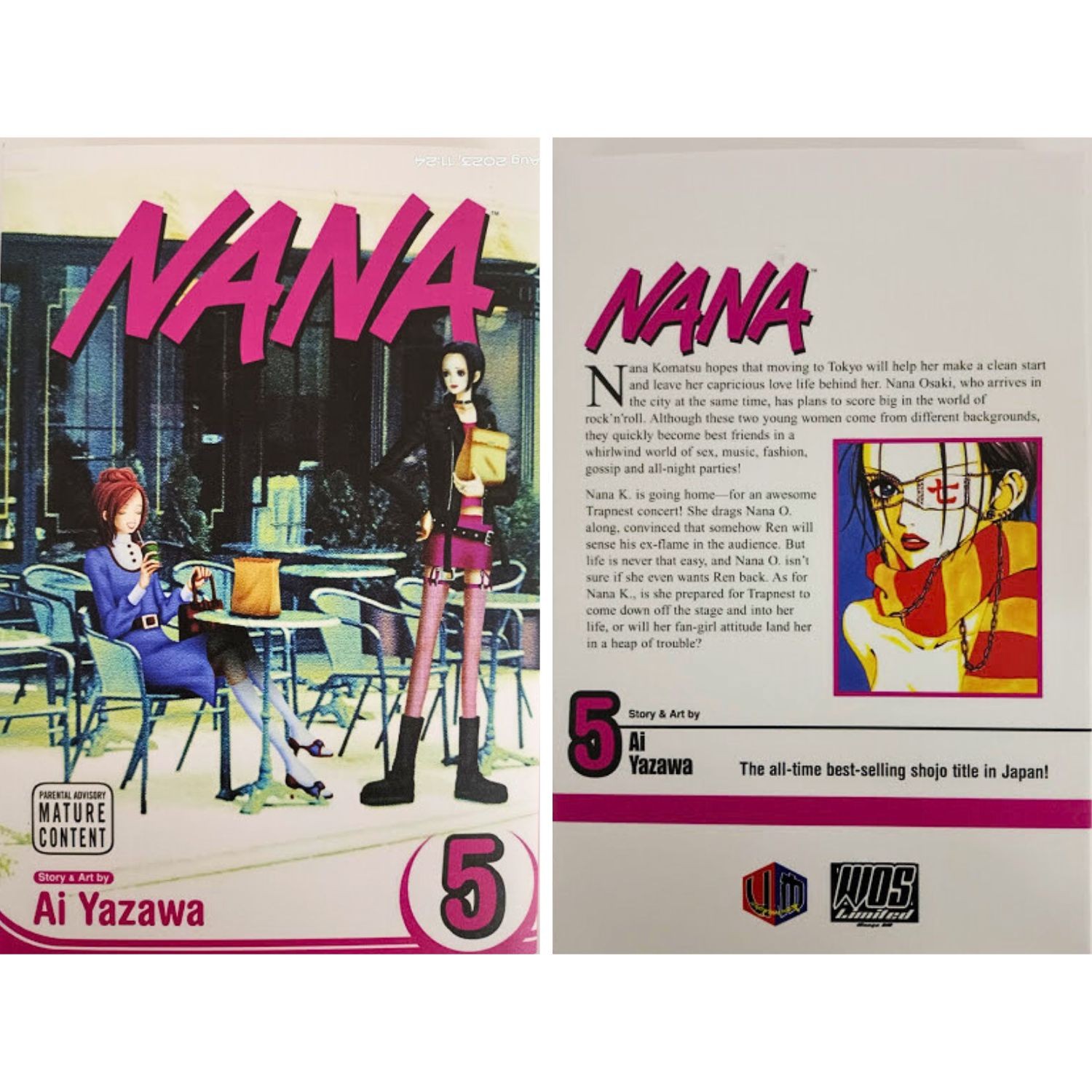 Nana Manga Vol 1-21 Carta Premium Bianca Alta Qualità 85gsm SET SCIOLTO