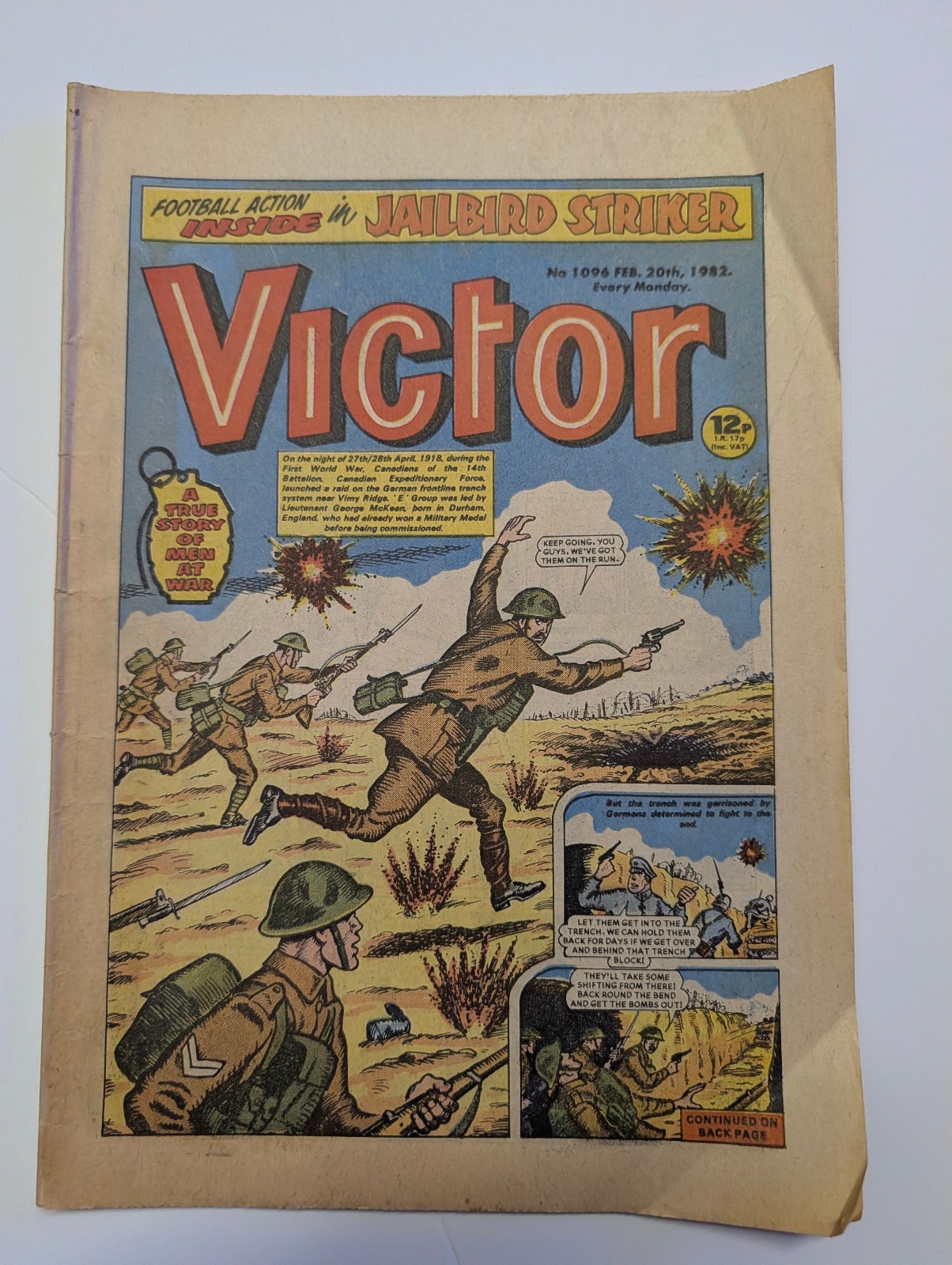 The Victor Comic, No 1096, February 20th 1982.