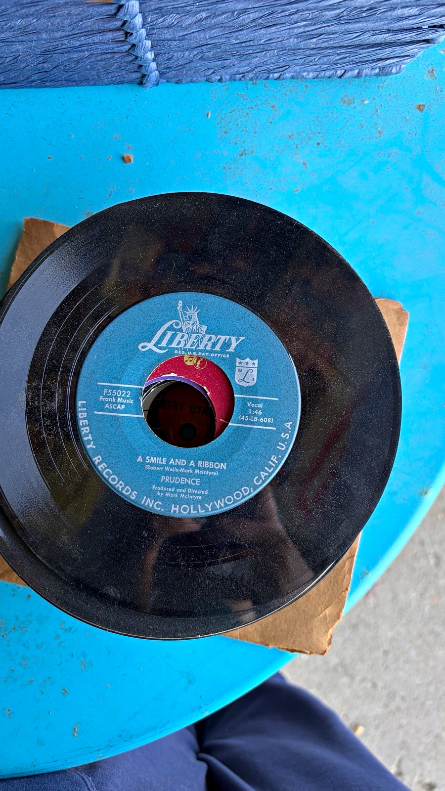 Patience & Prudence Tonight You Belong to Me 7" 45 RPM Liberty F55022