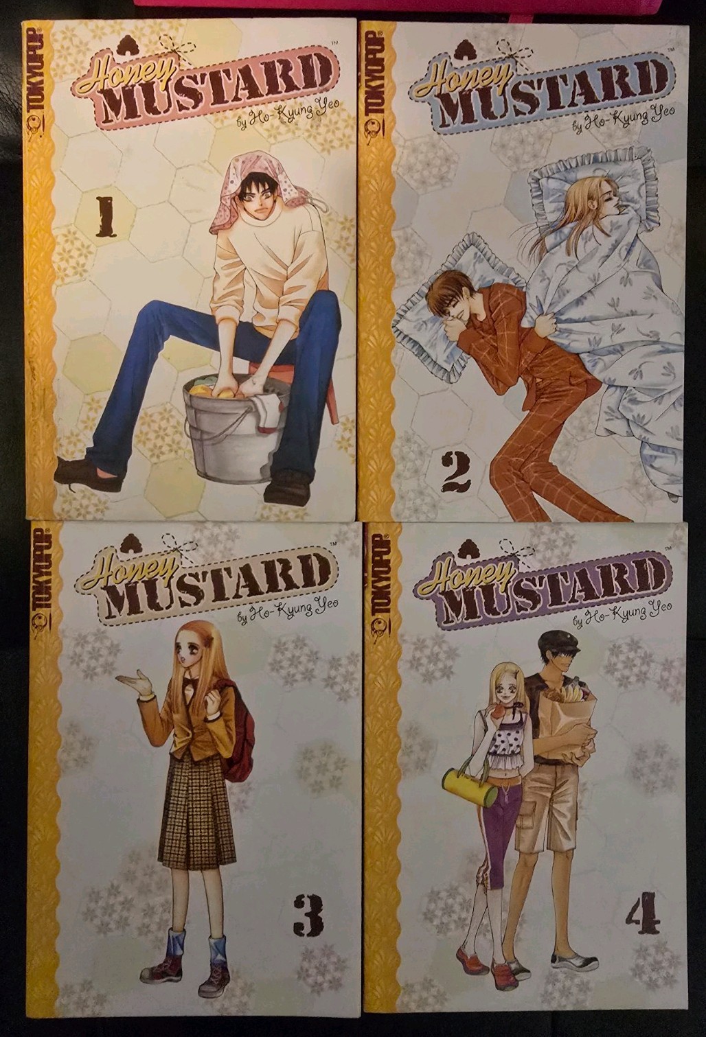 LOTTO COMPLETO inglese HONEY SENAPE VOLUMI 1-2-3-4 di Ho-Kyung Yeo Manga Tokyopop