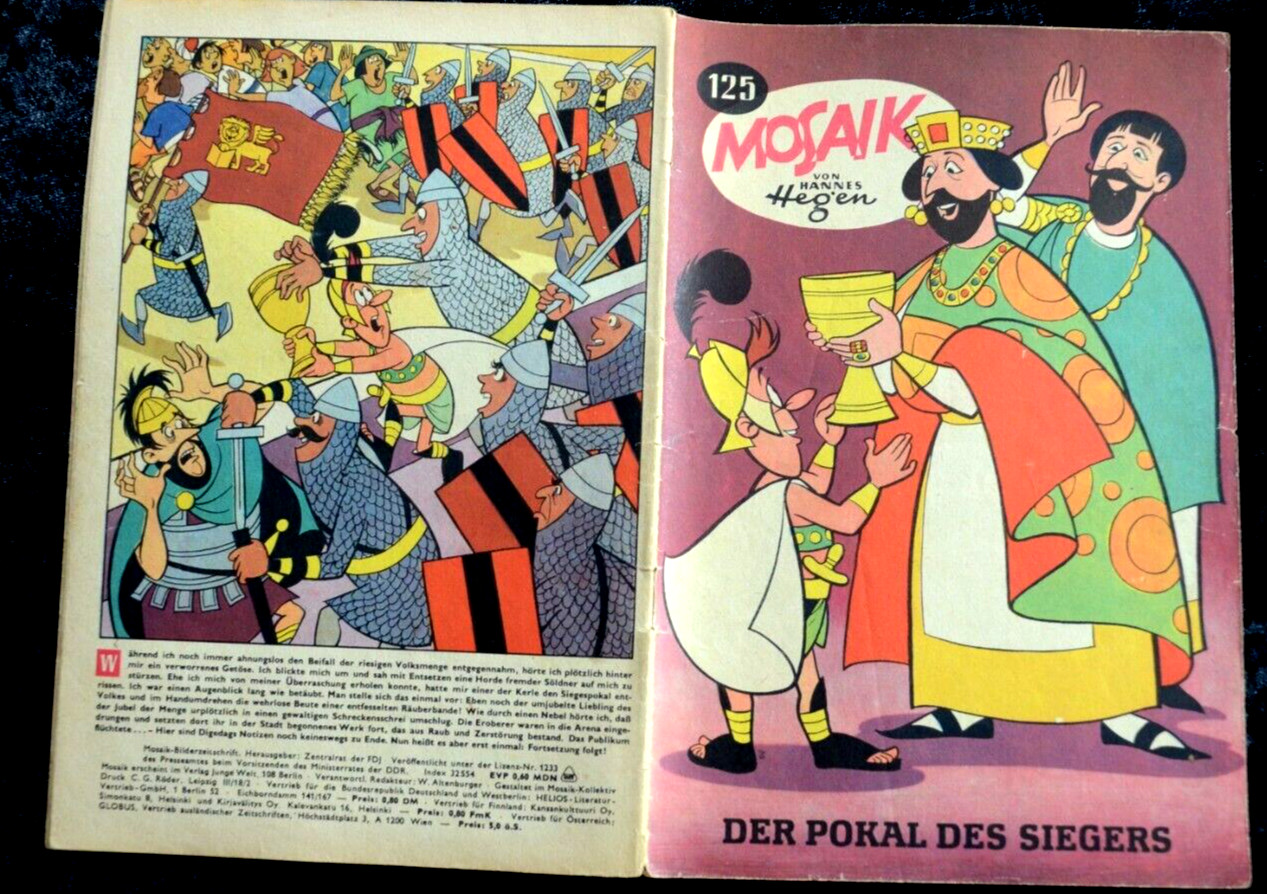 Originale MOSAIK Hannes Hegen Nr. 125 Il Trofeo Del Vincitore DDR
