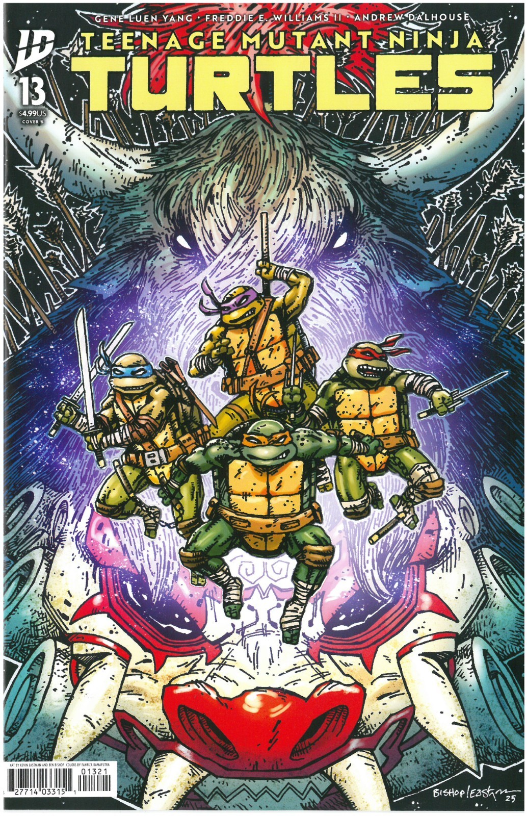Teenage Mutant Ninja Turtles #13 IDW 2025 1a stampa Ben Bishop copertina B