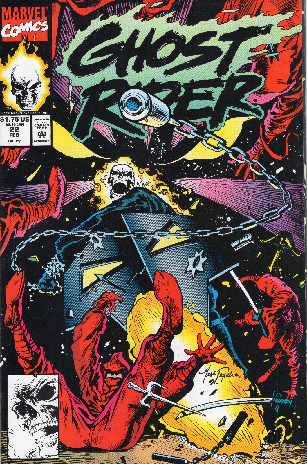 Ghost Rider #22 Marvel Comics 1992 quasi nuovo -