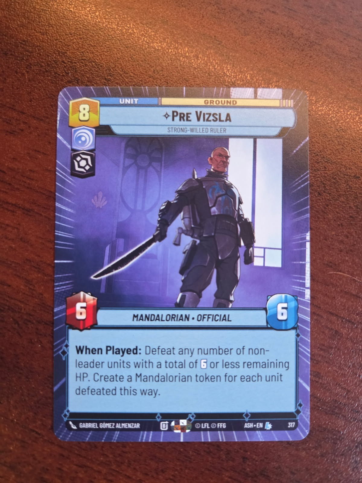 Star Wars Unlimited Ashes Of The Empire Hyperspace Pre Vizsla 317 L