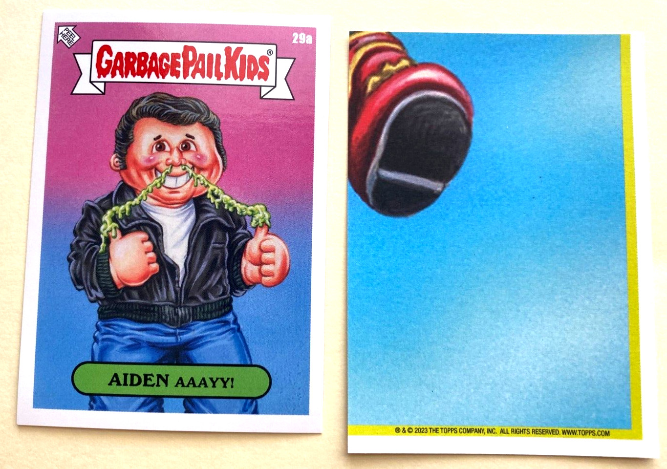 2023 TOPPS GPK PRIME SLIME TRASHY TV WAVE 6 CARD 29a AIDEN AAAYY! PR=1694