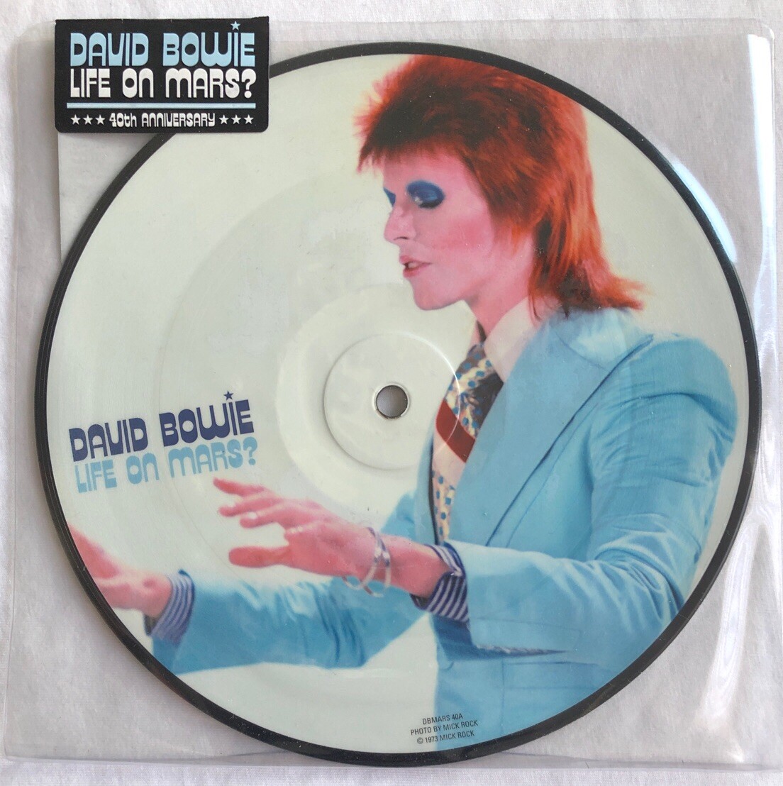 DAVID BOWIE -Life On Mars- Rare UK 40th Anniversary Picture Disc/Vinyl Record
