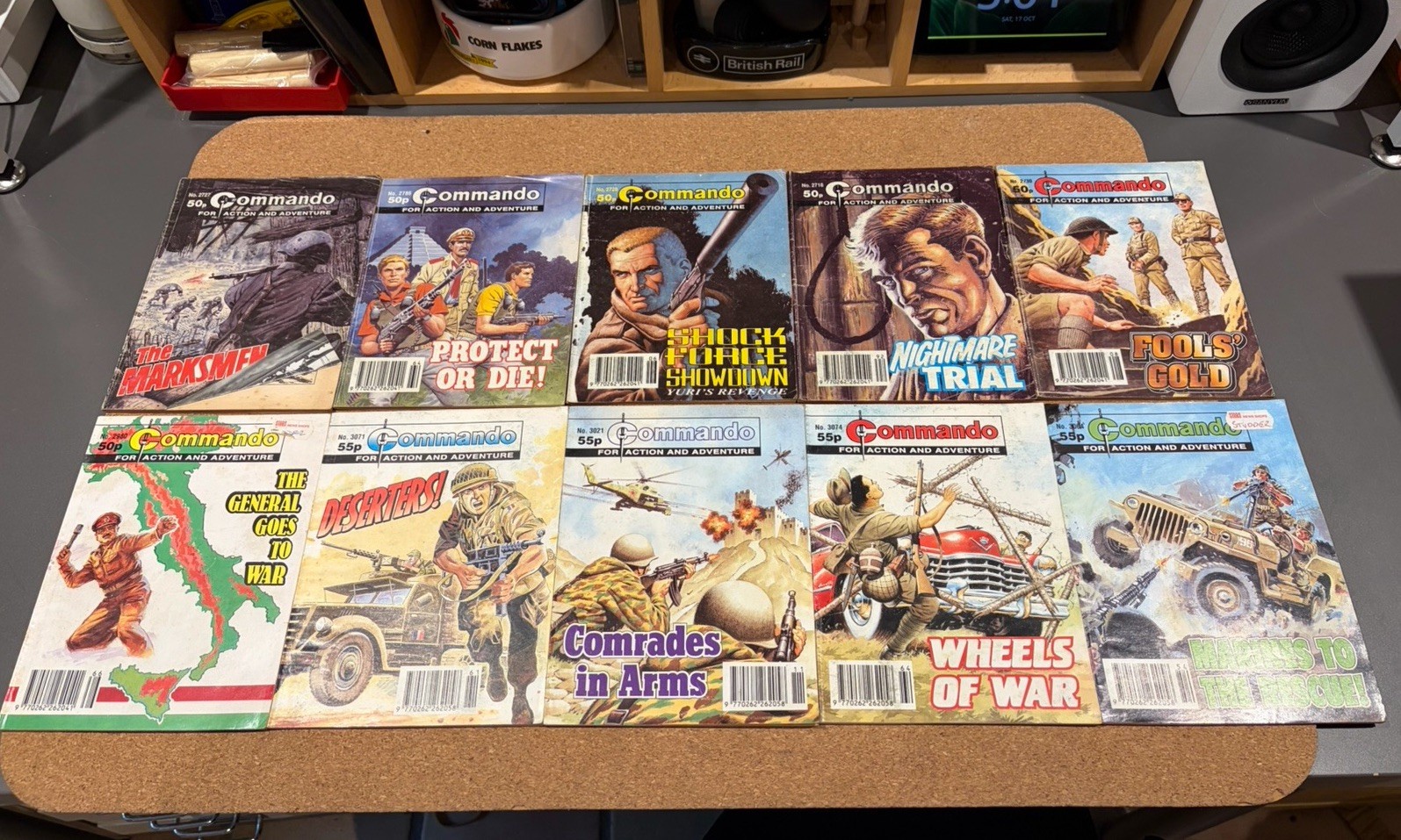 Vintage Bundle Job Lot Of 10 Commando War Comics WW2 Themed