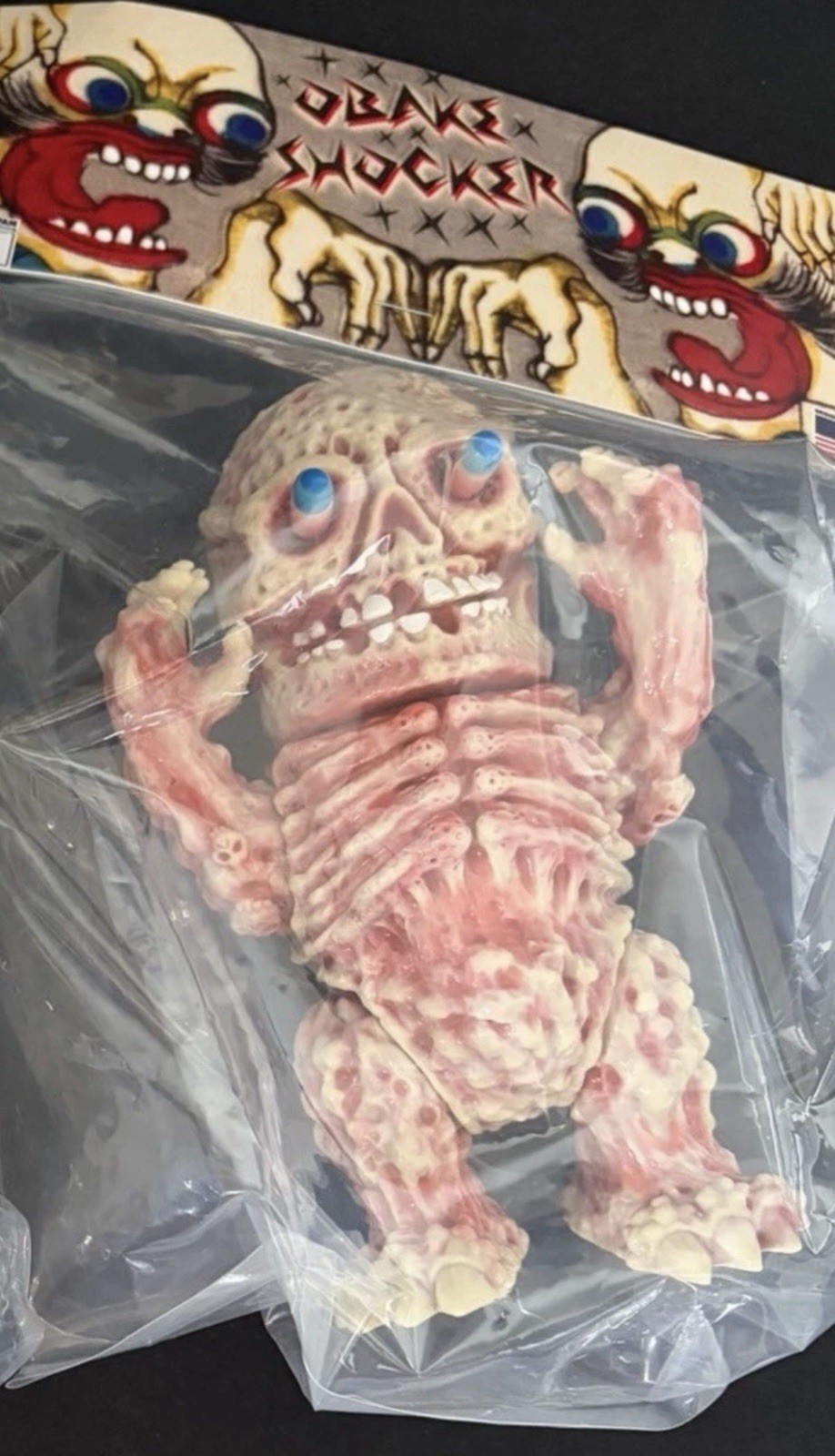 MVH Grave Robber Obake DX SOFUBI Mutant Vinyl Hardcore Shocker Head Rosso Nuovo