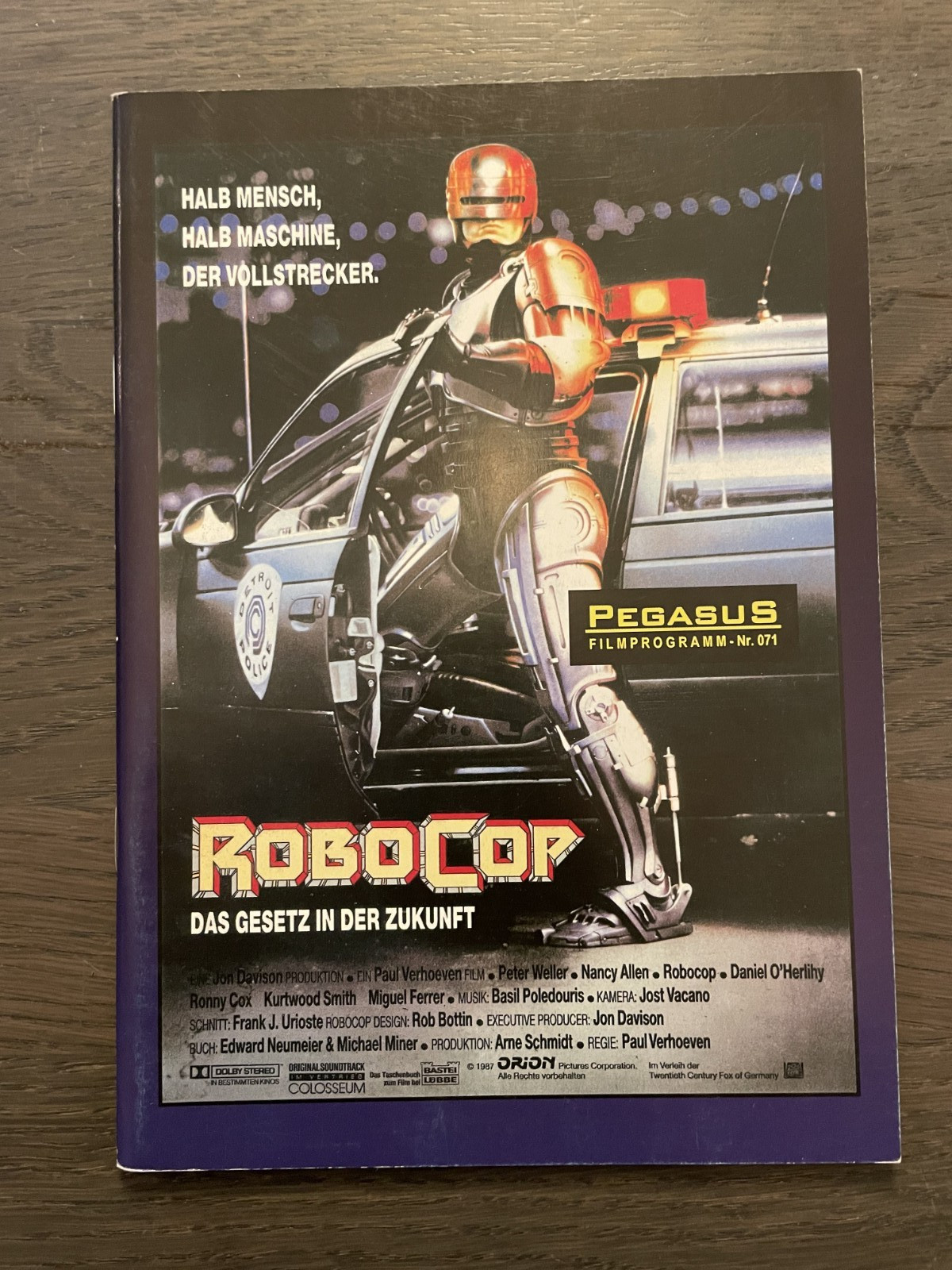 Programma film n.51 Pegasus 52 pagine Robocop