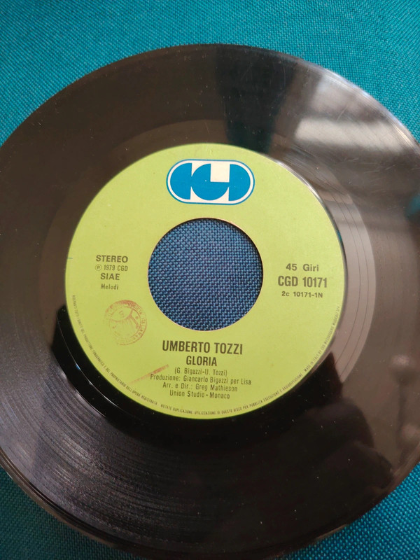 Disco vinile Umberto Tozzi Gloria