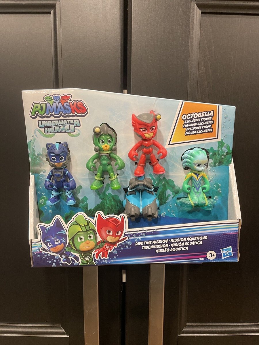 PJ Masks Underwater Heroes Dive Time Mission confezione da 4 action figure con OCTOBELLA
