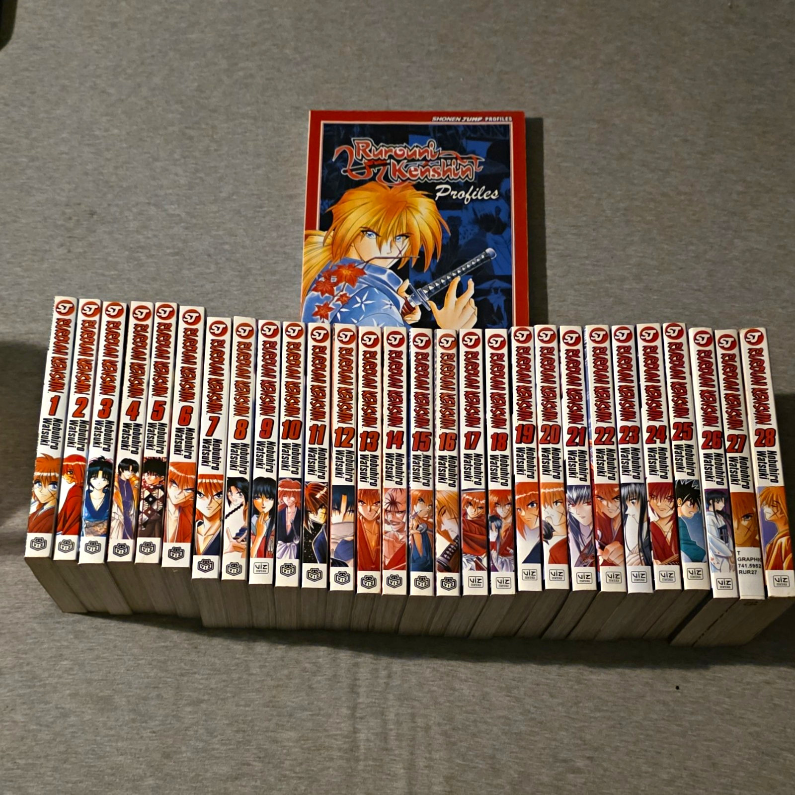 Rurouni Kenshin VIZ Media Manga Lotto Vol 1-28 + Profili Libro Inglese TPB Set