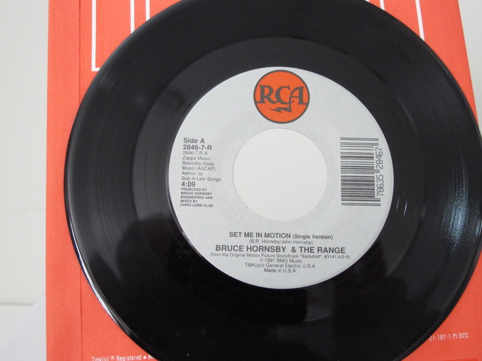 45 RECORD - BRUCE HORNSBY - SET ME IN MOTION
