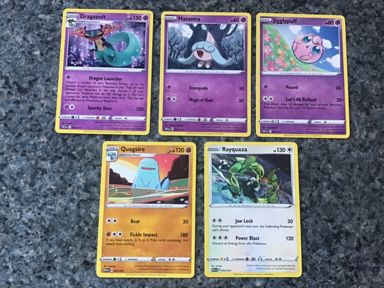 McDonalds Happy Meal Dragon Discovery Pokémon Card Rayquaza Dragapult Jigglypuff