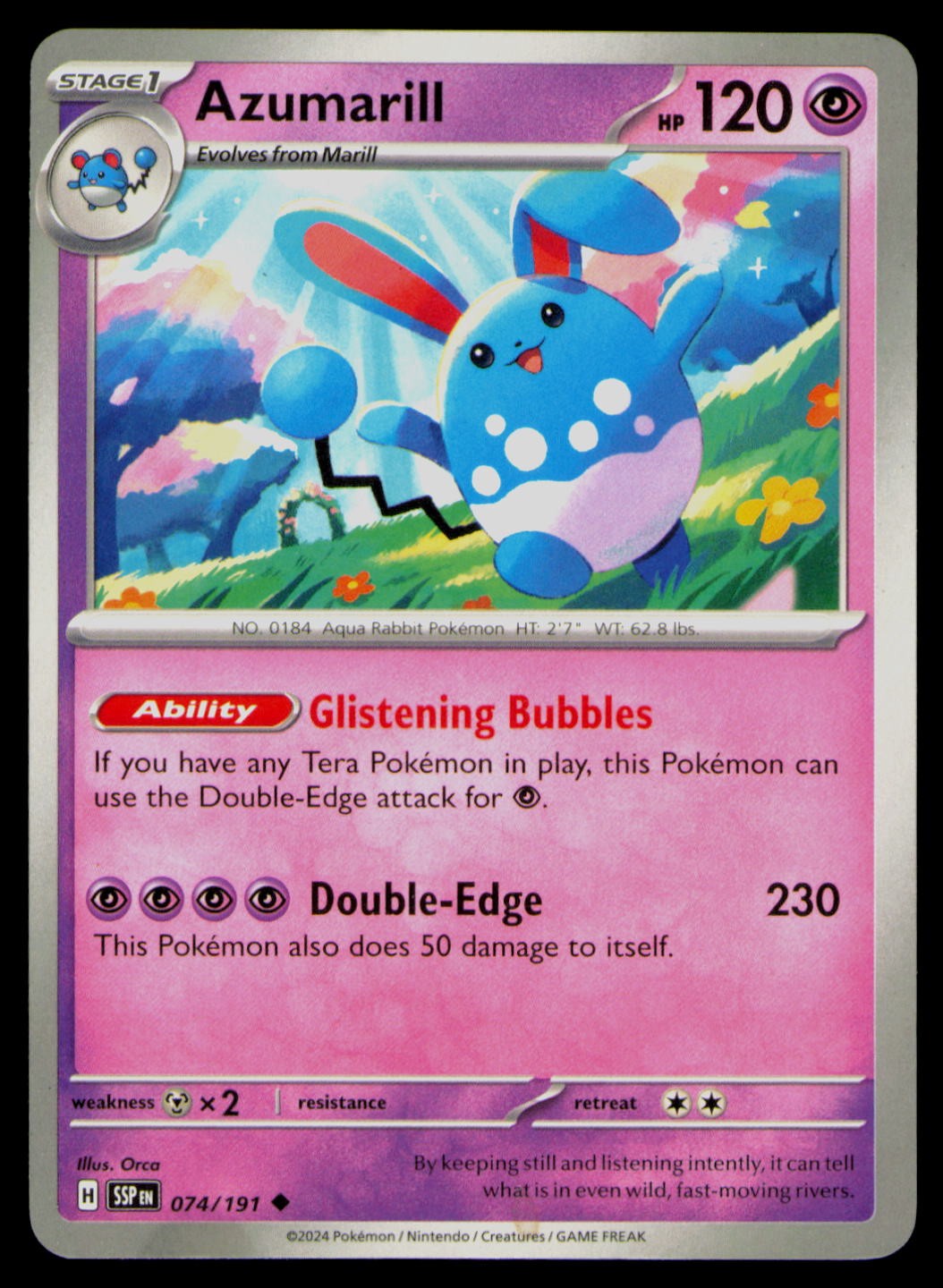Azumarill 074/191 Uncommon Surging Sparks LP