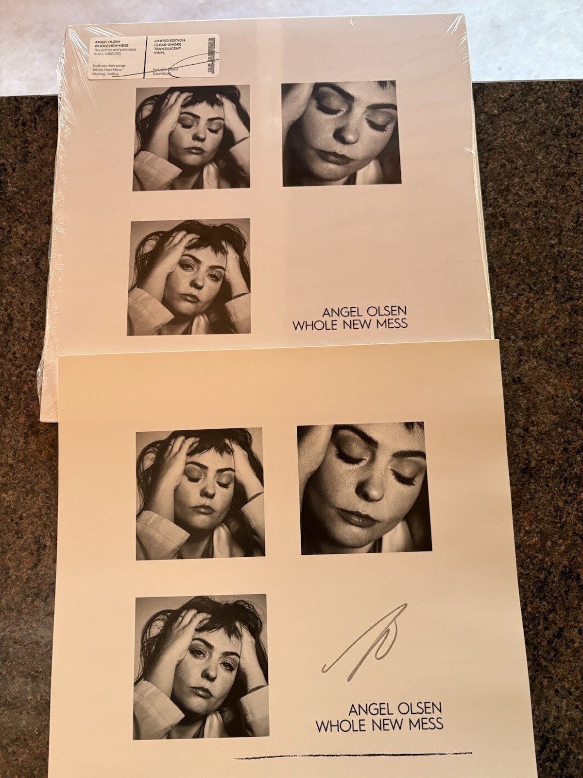 Angel Olsen Whole New Mess Vinyl Lp CLEAR-SMOKE TRANSLUCENT + Hand Signed Print