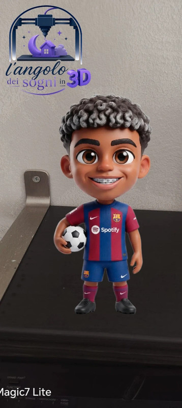 Lamine Yamal Bobblehead/Caricatura 3d di 10 cm