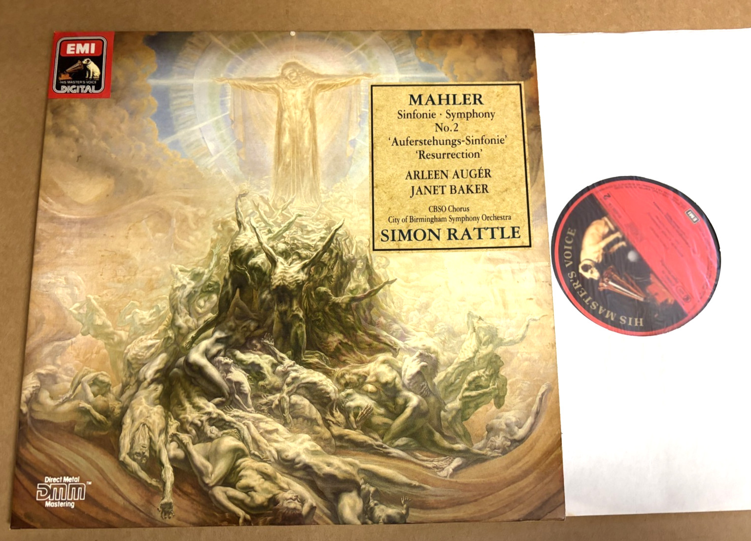 EX 27 0598 3 Mahler Symphony No. 2 "Resurrection" Simon Rattle CBSO 2 LP set