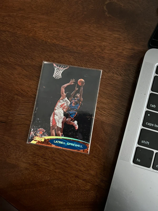 Carte collector Latrell Sprewell avec les New York Knicks.
