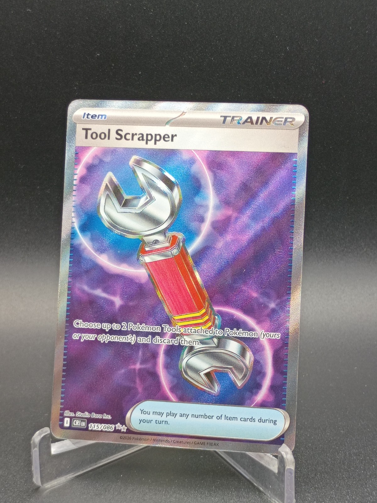 Pokemon ME04 Tool Scraper 115/086 Full Art Chaos Rising Mint 💎