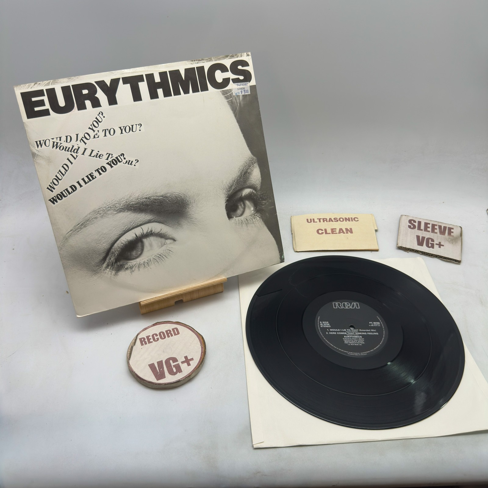 Eurythmics - Would I Lie To You? VG+/VG+ 1985 Ultrasonic Clean Vinyl Hip-Hop