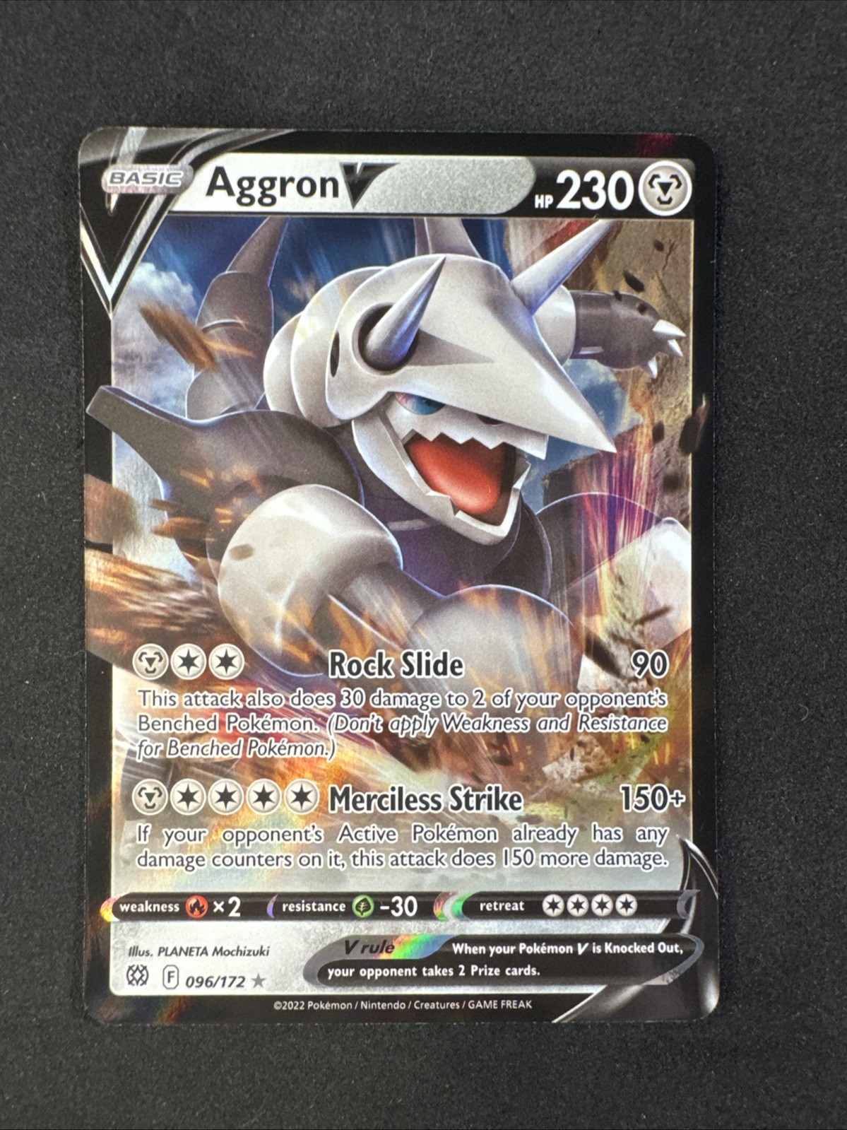 Aggron V 096/172 Swsh09: Stelle Brillanti Holo Pokemon