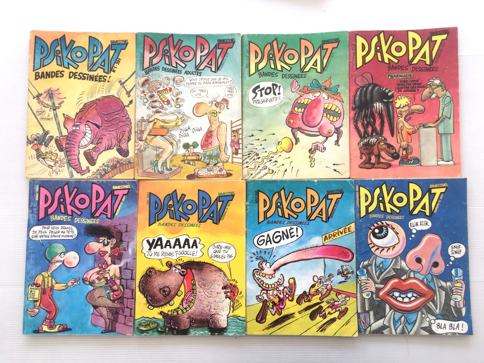 Lot  8  Revues   PSIKOPAT   Bimestriel  N° 1 à 8