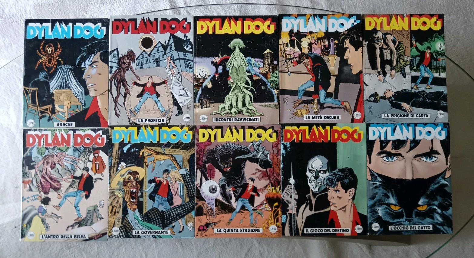 LOTTO DYLAN DOG DAL N 110 AL 119 COMPRESO SERIE REGOLARE ORIGINALI BONELLI 