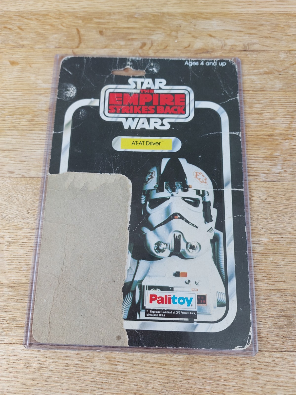 VINTAGE STAR WARS CARDBACK PALITOY - TESB - 41A BACK - AT AT DRIVER