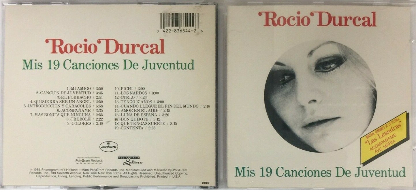 ROCIO DURCAL Mis 19 Canciones De Juventud AUDIO CD Las Leandras 1988 PolyGram