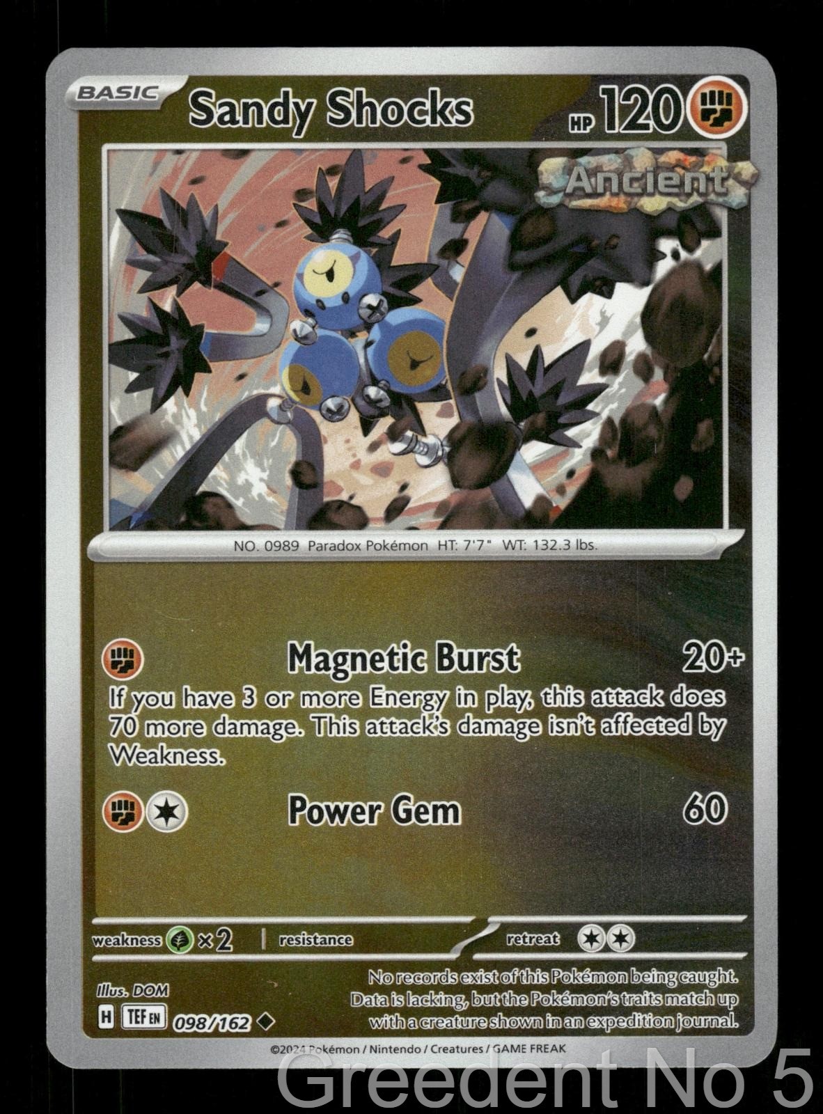 Sandy Shocks 098/162 Forze Temporali Non Comuni Pokemon Reverse Holo Near Mint