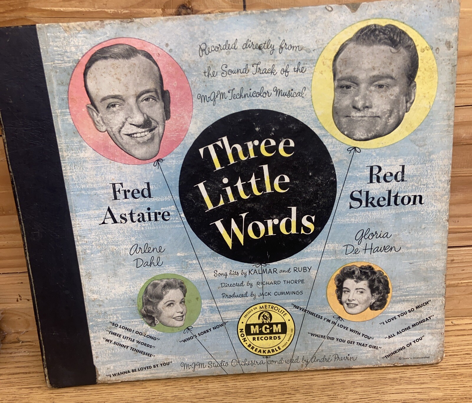 THREE LITTLE WORDS– ORIGINAL SOUNDTRACK– 4 X 10” 78 RPM BOOK STYLE ALBUM- MGM 53