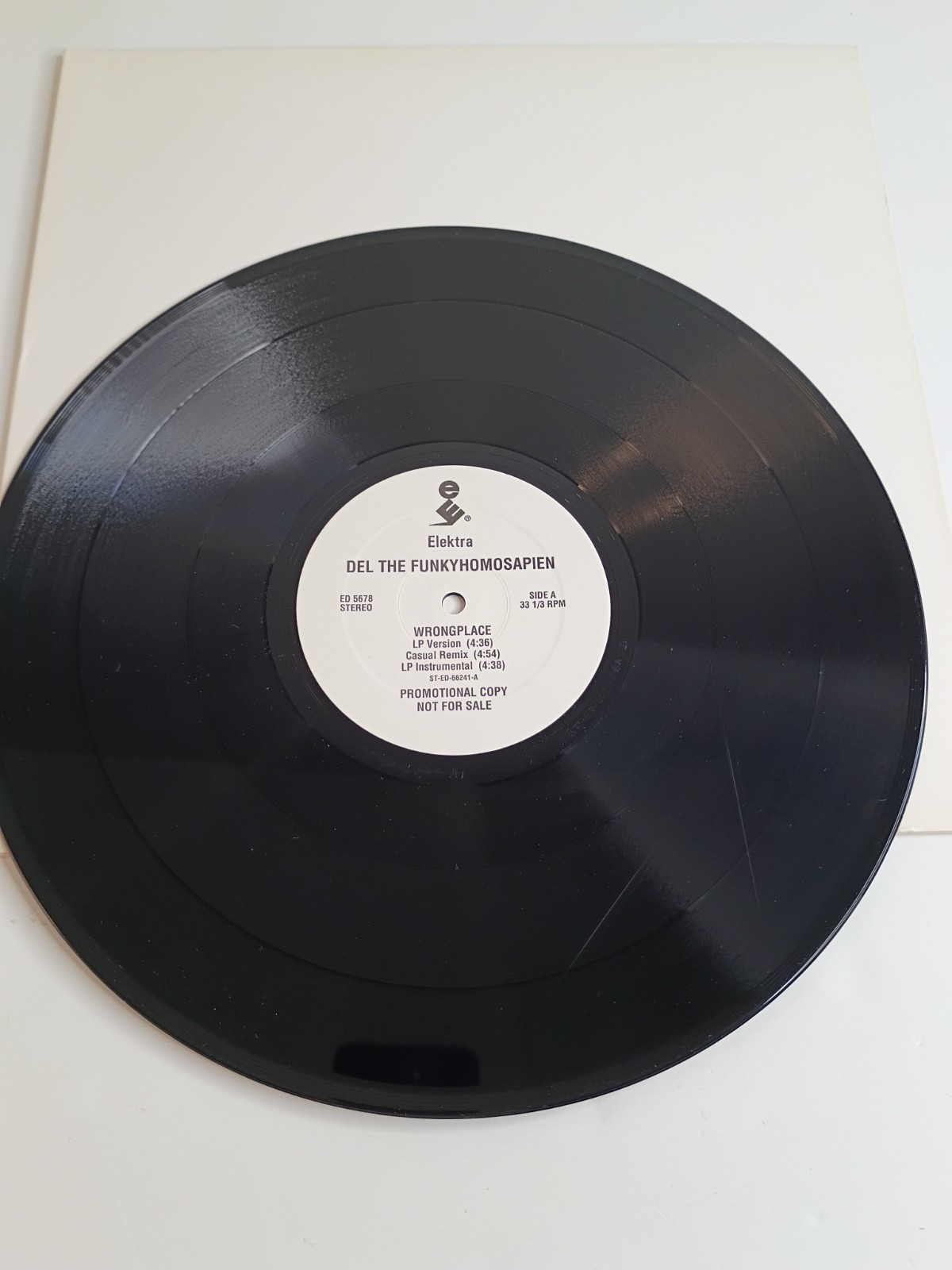 Del The Funky Homosapien Wrong Place Vinyl Record Promo Copy Hip-hop Gorillaz 