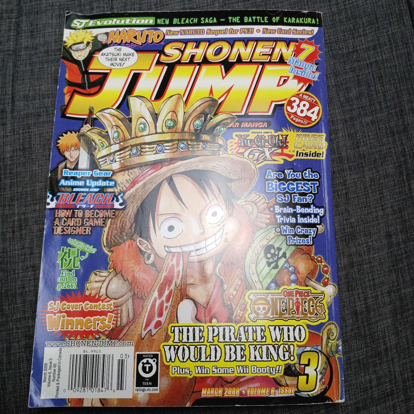 Shonen Jump Manga Bleach Marzo 2008 Volume 6 Numero 3 Adesivi (No Card) TA