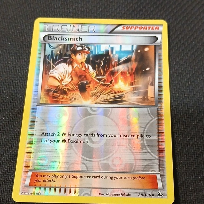 Pokémon TCG Fabbro 88/106 Flashfire Reverse Holo Non Comune Inglese 2014