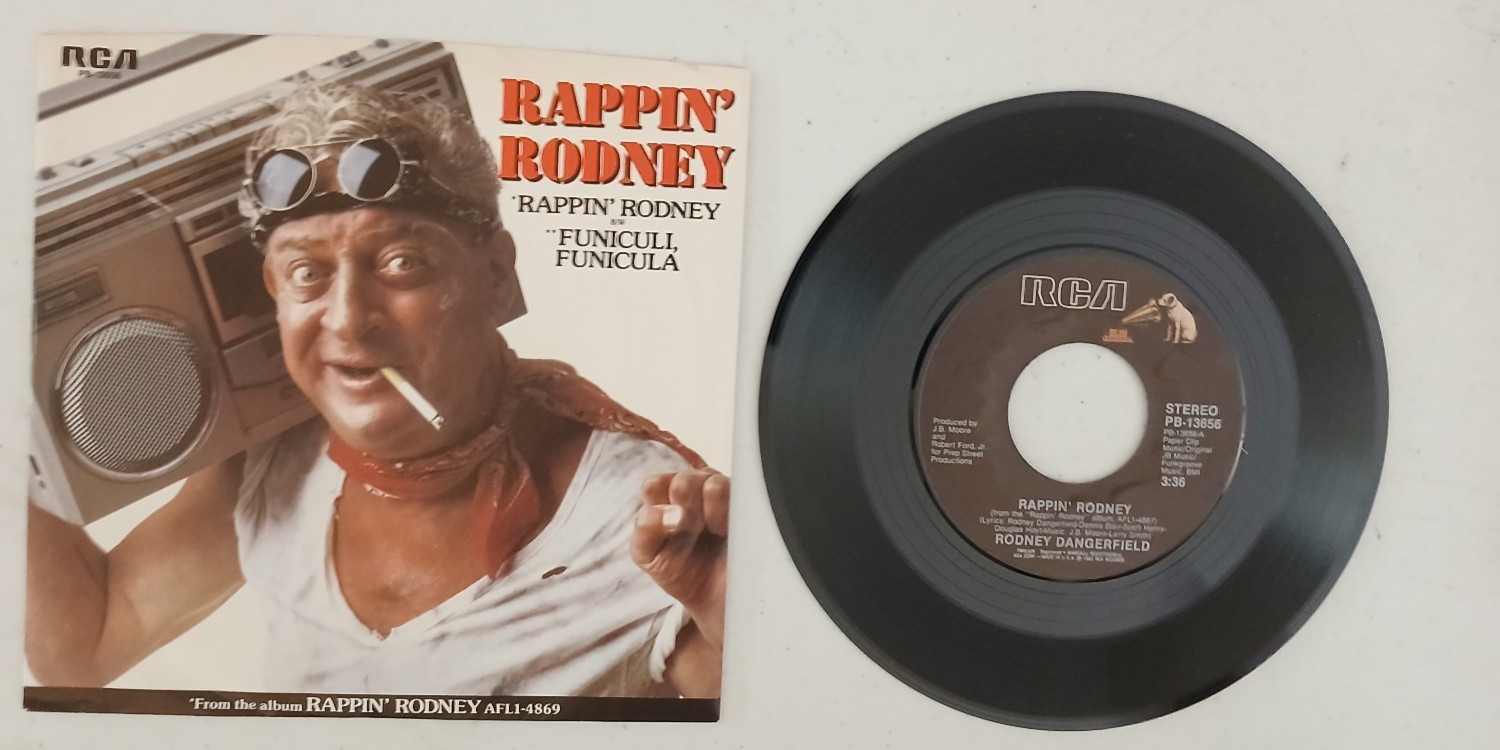 VINYL 45 RPM Rappin Rodney, Funicula, Rodney Dangerfield NM-M/NM-M