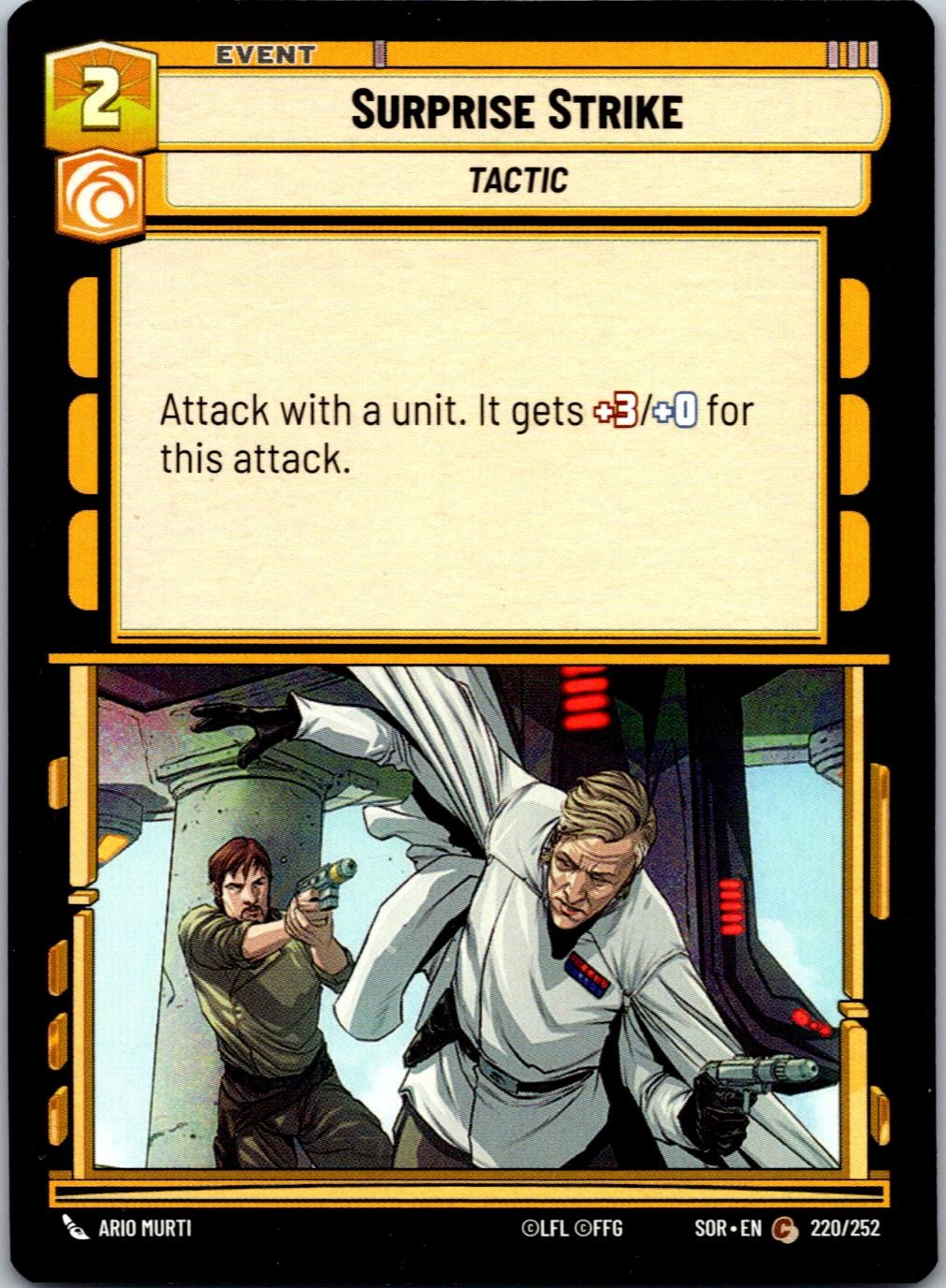 Surprise Strike 220/252 Common Spark of Rebellion Star Wars Unlimited Near Mint