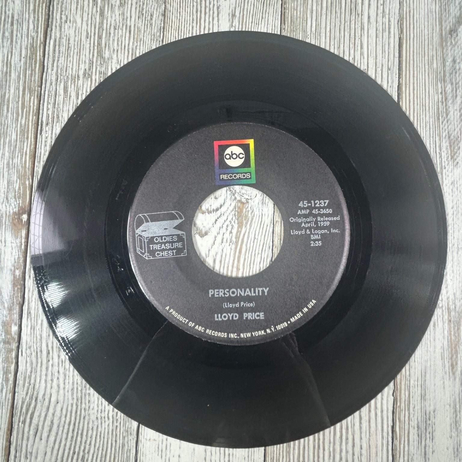 Lloyd Price - Personality / Stagger Lee 7" 45 RPM ABC Oldies Soul R&B