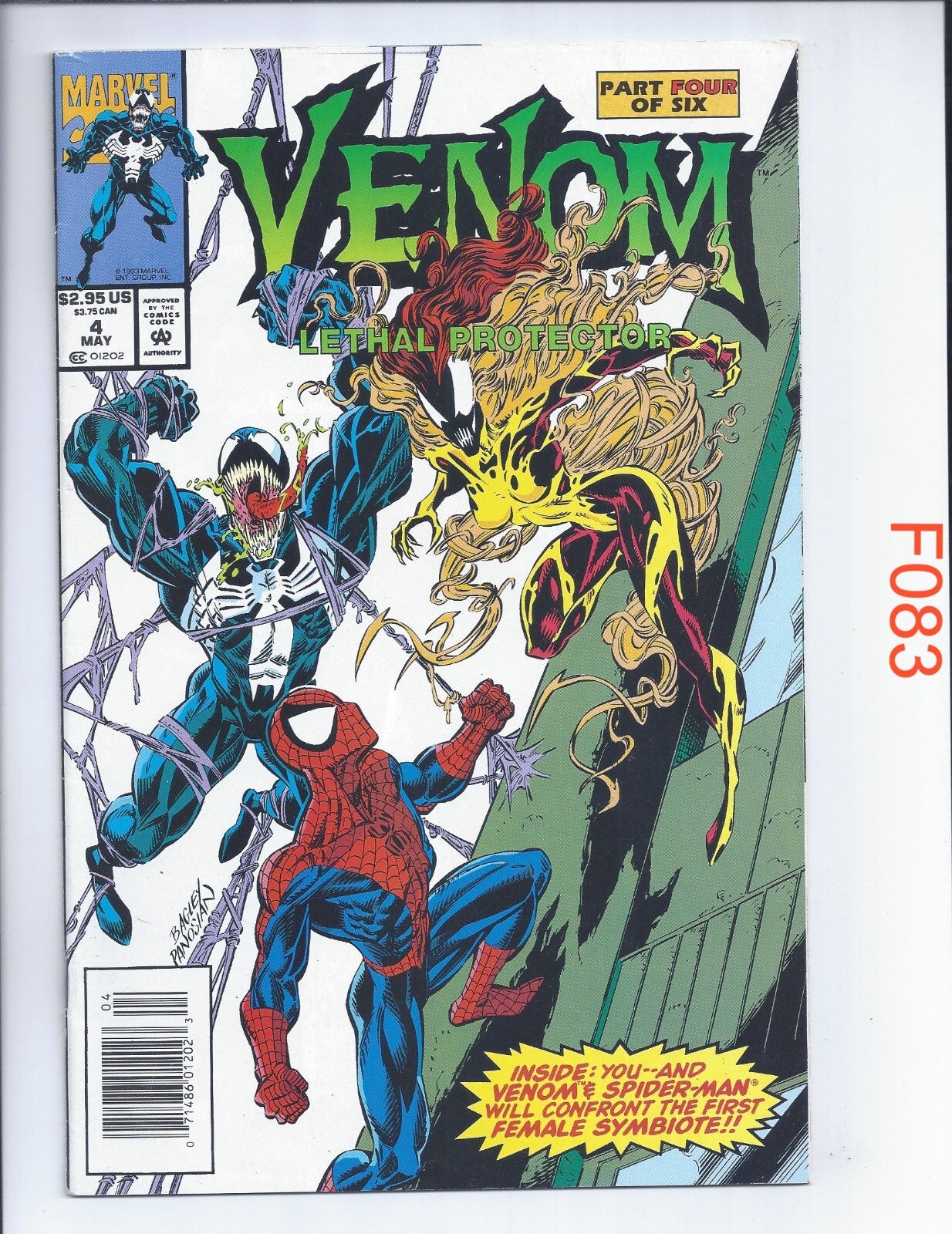 Venom Lethal Protector #4 edicola 1° urlo 1993 Marvel MCU VF f083